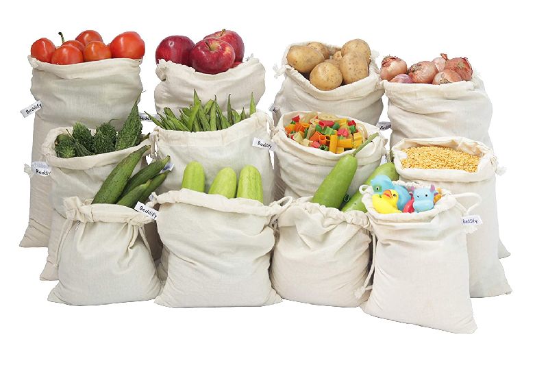 Checked Vegetable Storage Bags, Color : Multicolor