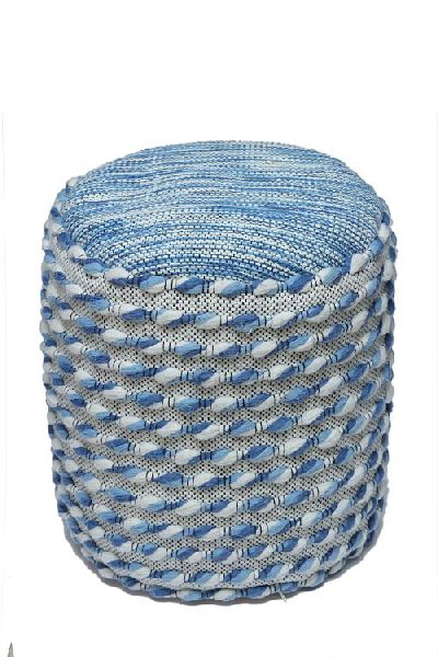 Handwoven Polyester Pouf