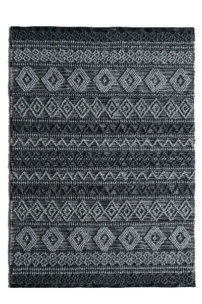 Handwoven Wool and Polyester Mix Rug