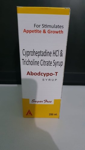 Cyproheptadine Tricholine Citrate Syrup, for Clinical Use, Health Supplement, Packaging Type : Plastic Bottle
