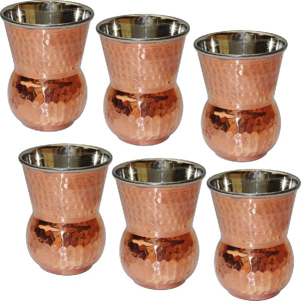Hammered Steel Copper Glasses, Color : Brown