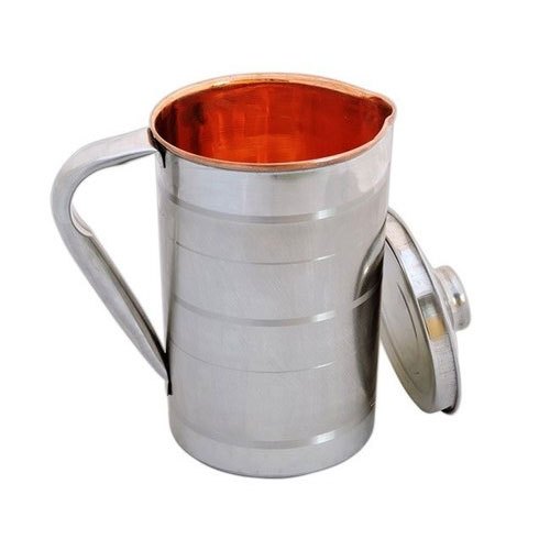 Plain Steel Copper Jug, for Water Storage, Shape : Round