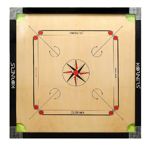 Korners Matte Finish Cut Pocket Carrom Board (32 Inches)