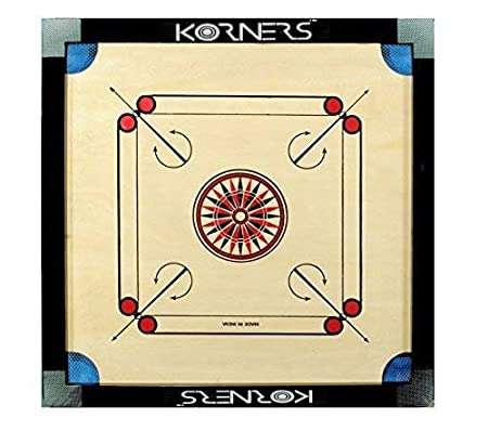 Korners Polished Cut Pocket Carrom Board (26 Inch)