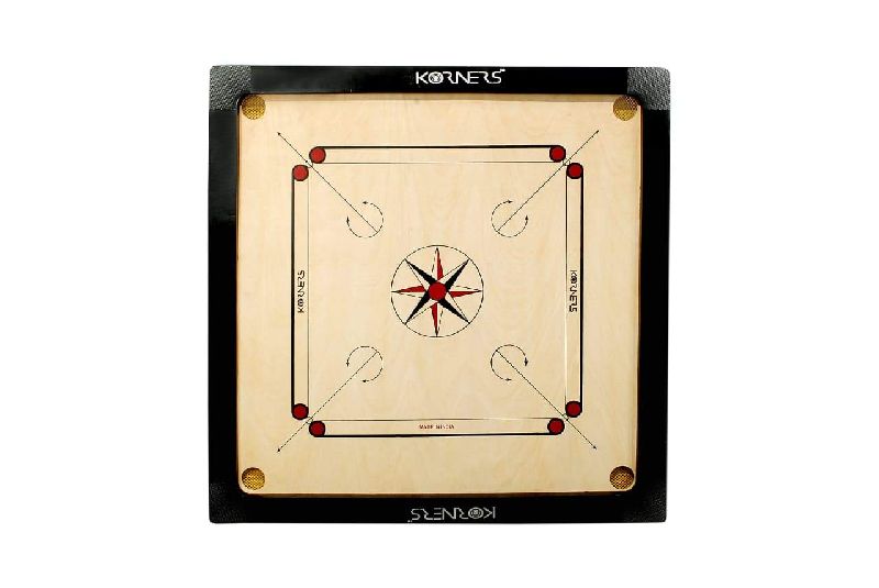 Korners Polished Cut Pocket Carrom Board (33 Inch)