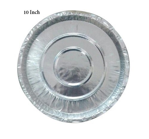 10 Inch Silver Paper Plates, Shape : Rectangular, Round