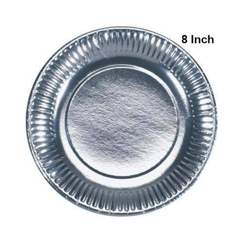 8 Inch Silver Paper Plates, Shape : Rectangular, Round