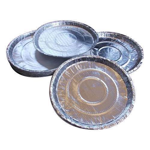 Silver Laminated Paper Plate, Shape : Rectangular, Round