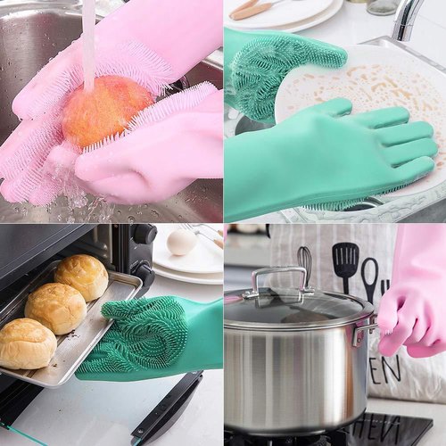 Scrubber Gloves, Size : Medium