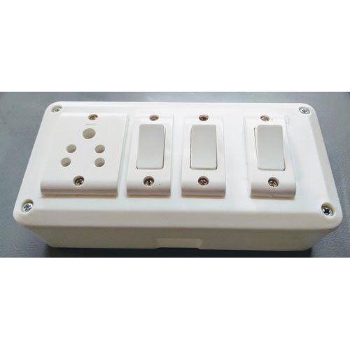 Rectangular Plastic electrical switch board, for Home Use