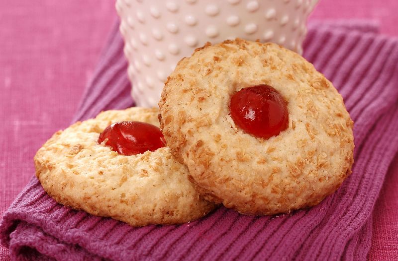 Coconut Cherry Biscuits, Certification : FASSI Certified