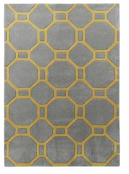 Hand Tufted Ombre Grey Yellow Rug, Width : 11 mm