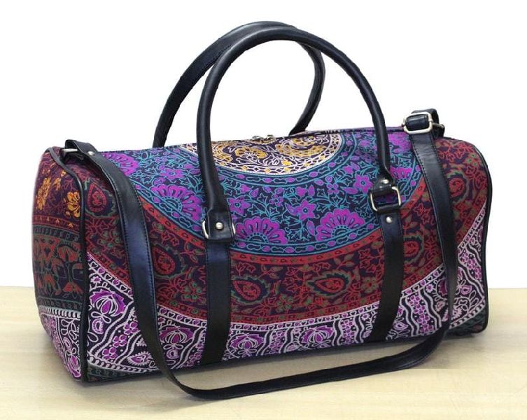 Printed Fabric Handmade Duffle Bags