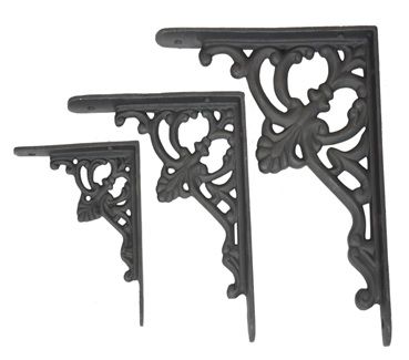 Polished Cast Iron Decorative Shelf Bracket, Style : Modern