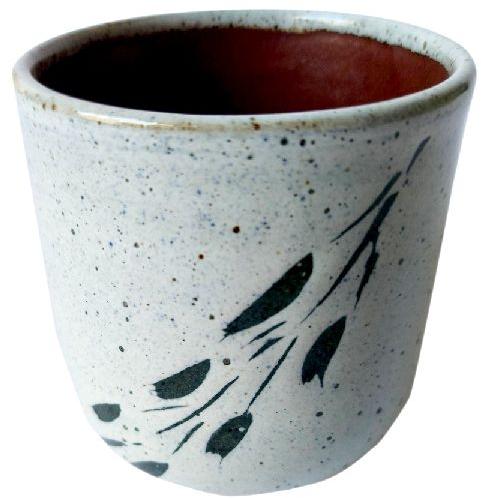 Ceramic Kullad Cup with Leaves, for Drinkware, Gifting, Home Use, Office, Promotional, Style : Modern