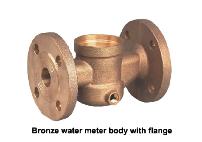 Bronze Flange Water Meter Body, Size : Standard