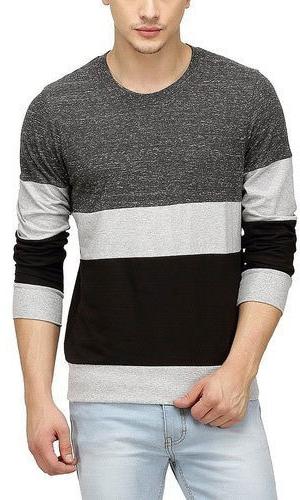 Striped Mens Full Sleeve T-Shirt, Size : Small, Medium, Large