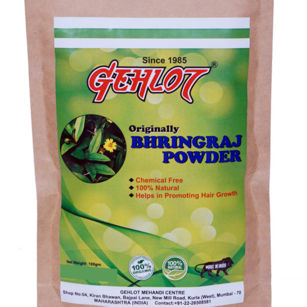 Gehlot Organic Bhringraj Powder, Packaging Type : Plastic Packet