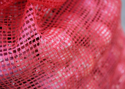 Singhal Polypropylene PP Leno Mesh Bags, Color : Red
