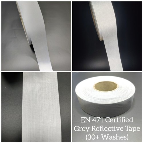 Rushabh Enterprises Nylon Reflective Tape, Color : Grey