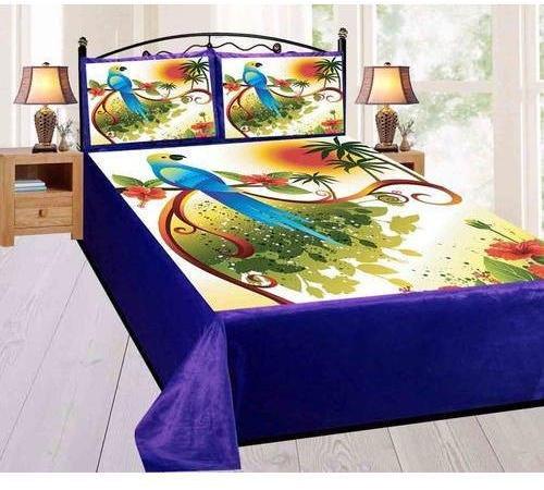 Polyester Cotton 3D Bed Sheets, Size : 6x6 Feet