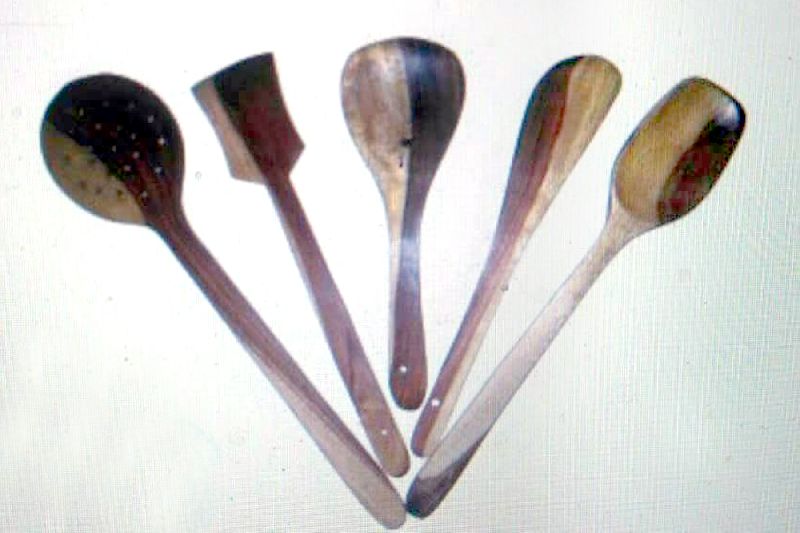 Tks Polished wooden spatula, Size : 14