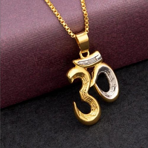 Om Gold Plated Pendant