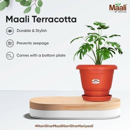 Plastic Matt Vectus Maali Terracotta Planter, Size : 20 - 45 cm