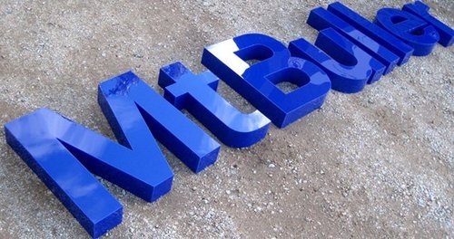 Rectangle Acrylic Letter Sign Board, for Outdoor, Color : Blue