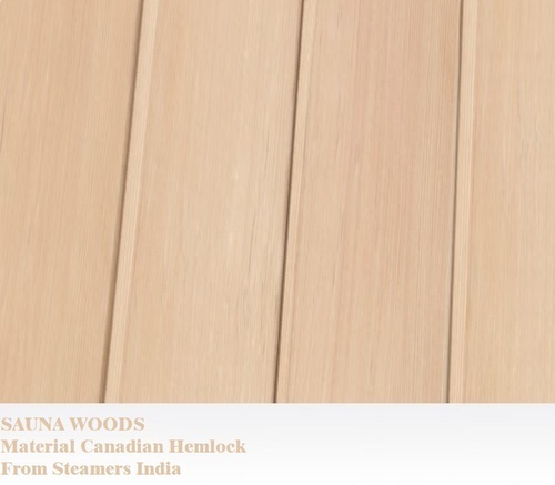 Steamers India Canadian hemlock Sauna Room Wood Panel, Color : Light Brown