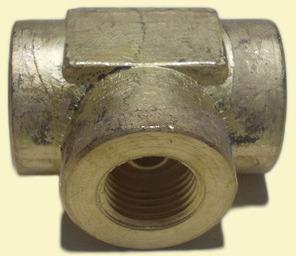 Brass 4 Way Rubber Hose Tee