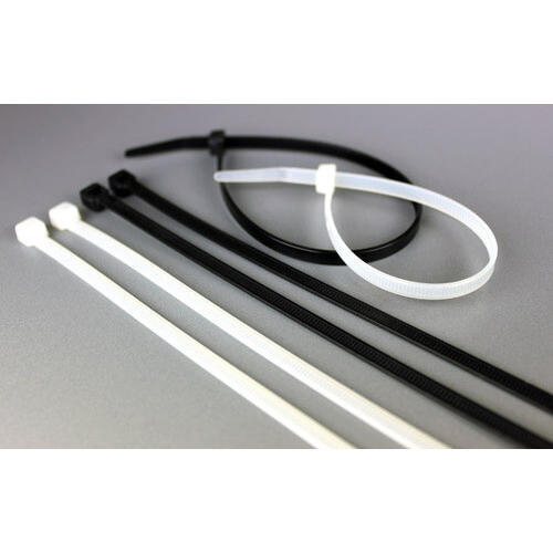 Polished Nylon Electrical Cable Tie, Color : Black, White