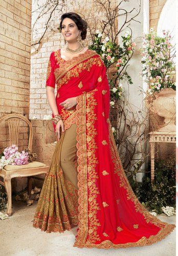 Heavy Embroidered Silk Sarees