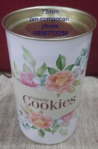 Round Tin Coated Cookies paper can, for Pharma Packings, Food Packings, Feature : Eco Friendly