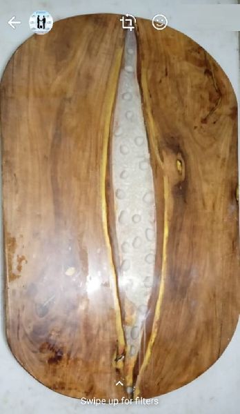 Epoxy Resin Oval Table