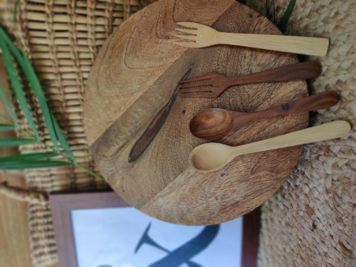 Wooden Small Spoon, Color : Brown