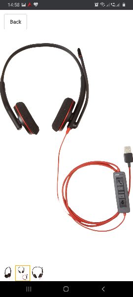 Plantronics Black Wire C3220 Headset, for Communicating