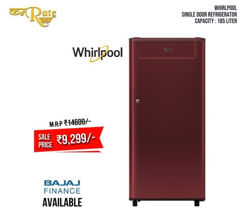 RED Whirlpool Single Door Refrigerator, Capacity : 185