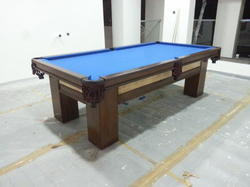 Solid wood Blue Cloth Pool Table