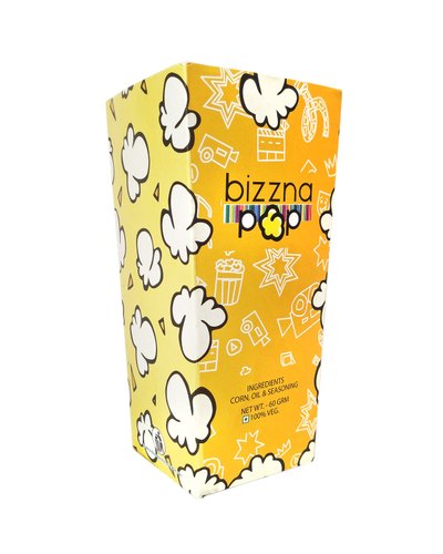 Bizznapop Cardboard Popcorn Box, Pattern : Printed