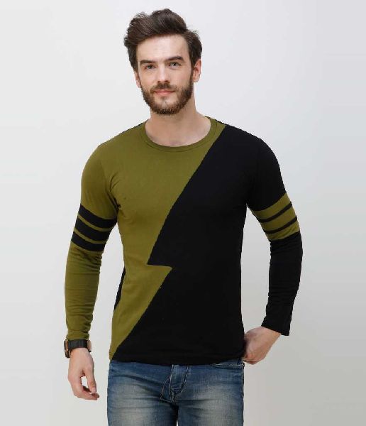 FULL SLEEVES DESIGNER T-SHIRT 16.8, Size : M, XL, XXL