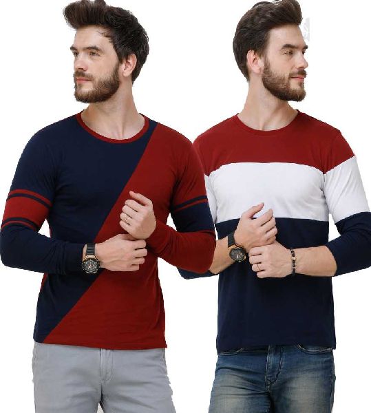 FULL SLEEVES DESIGNER T-SHIRT 18.4, Size : M, XL, XXL