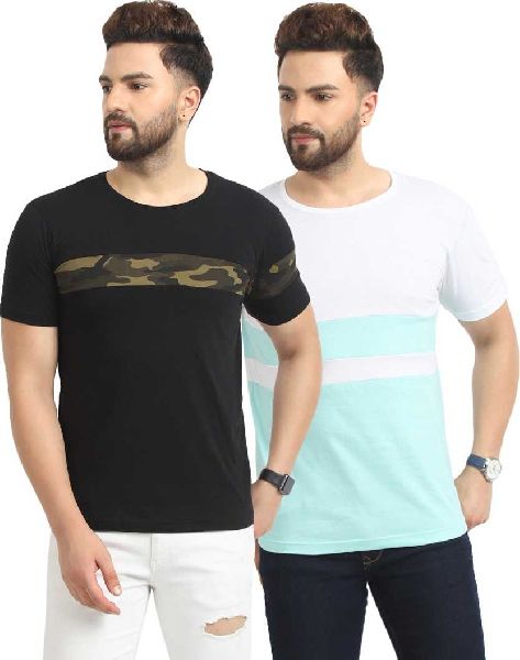 HALF SLEEVES DESIGNER T-SHIRT 17.9, Size : M, XL, XXL