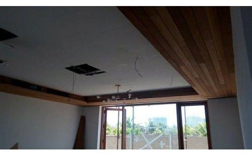 Wooden False Ceiling, Color : Brown