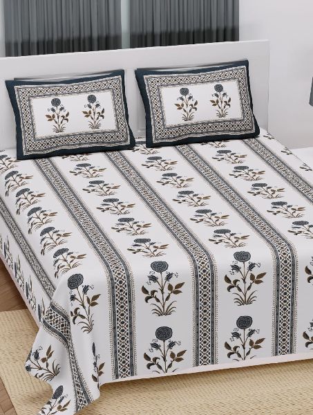 Floral print double bedsheet