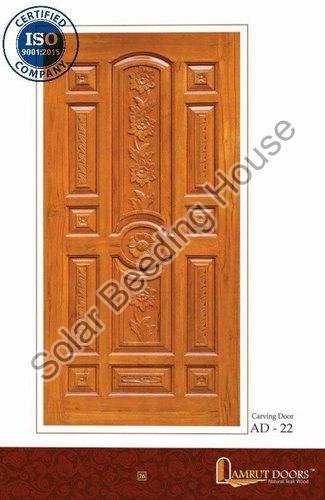 Polished Exterior Teak Wood Door, for Home