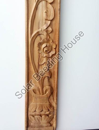 Polished Wooden Carving Moulding Beeding, Color : Brown