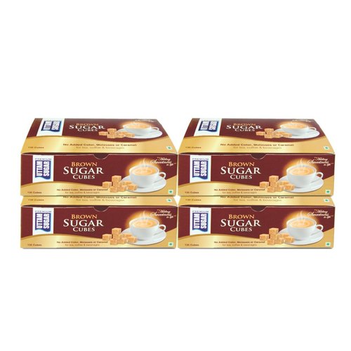 Uttam Brown Sugar Cubes, Packaging Size : 500Grams