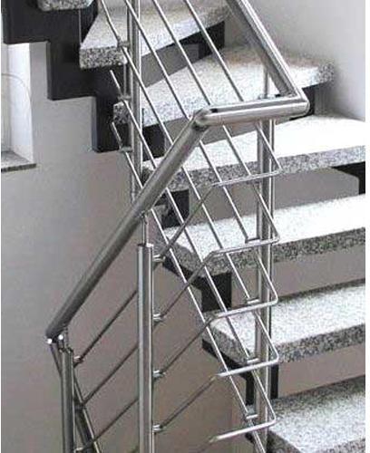 Polished Stainless Steel Stair Railing