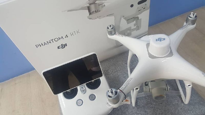 Black dji phantom 4 rtk surveying drone